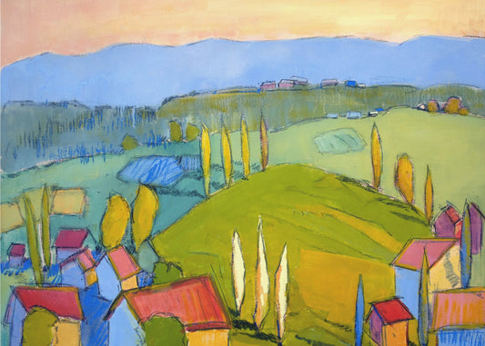 Colorful Hillscape | Poster