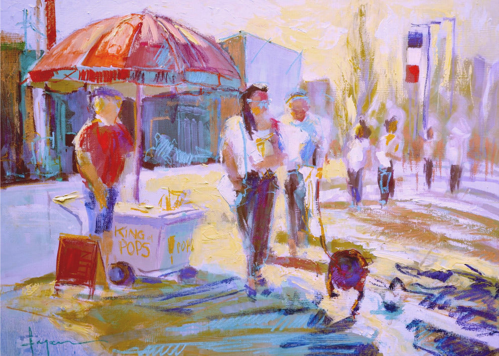 Sunny Stroll Scene | Poster