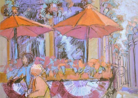 Sunny Café Moment | Canvas