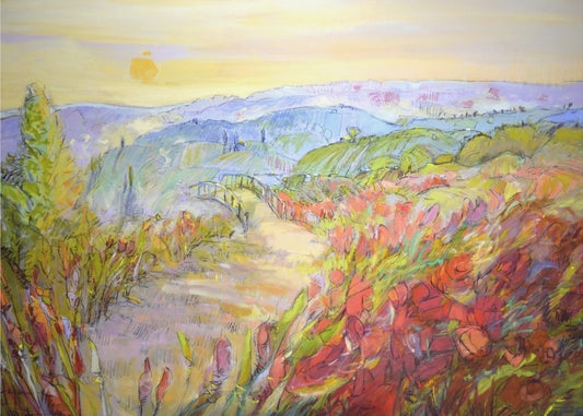 Hillside Sunrise Path | Canvas