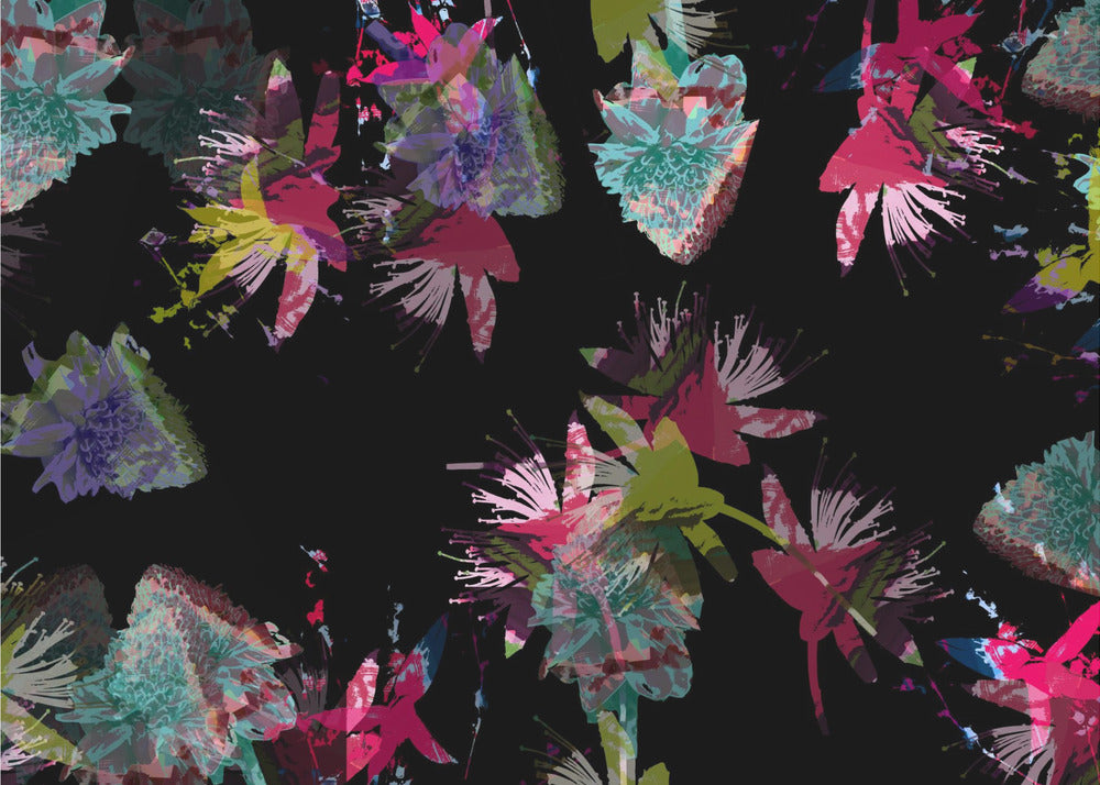 Neon Floral Mix | Canvas