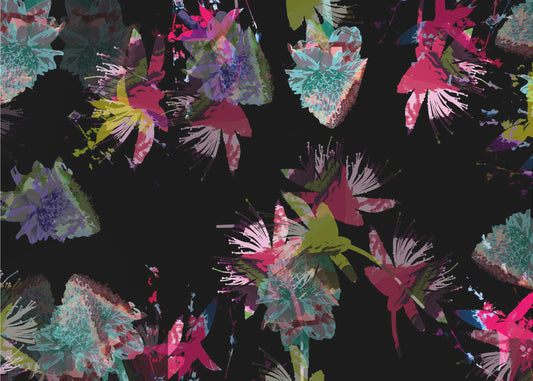 Neon Floral Mix | Canvas
