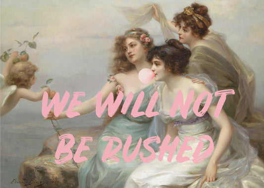 Wewillnotberushed Ratioiso | Poster