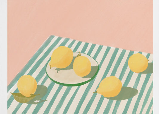 Lemons and stripes | Poster