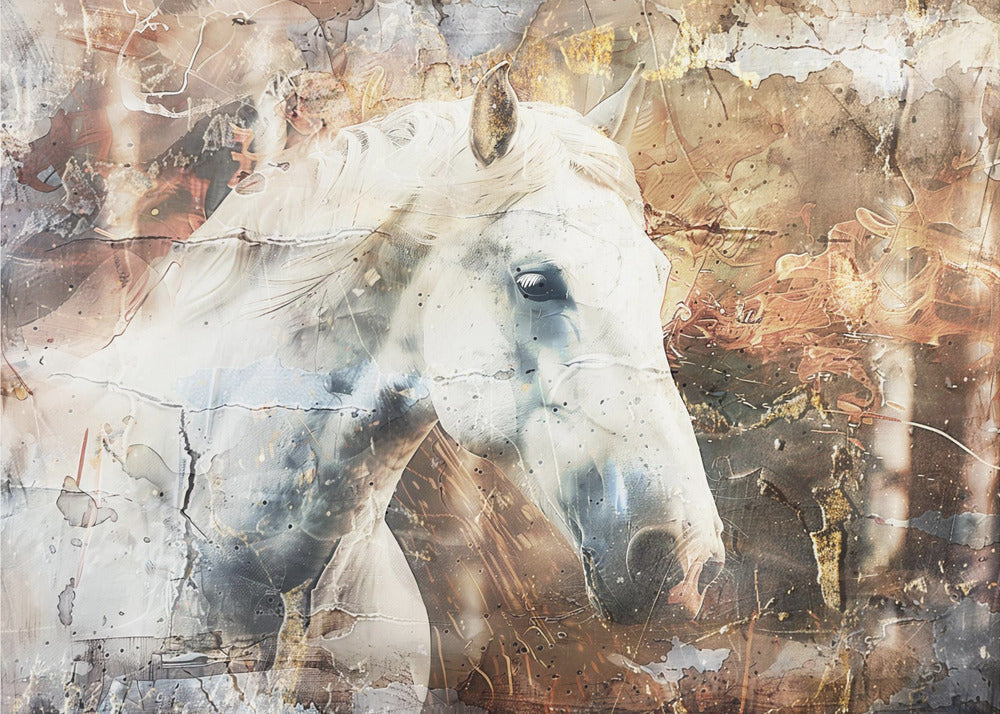 Horse Animal Vintage Art Illustration Wallart 05 | Canvas