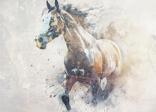 Horse Animal Vintage Art Illustration Wallart 09 | Canvas