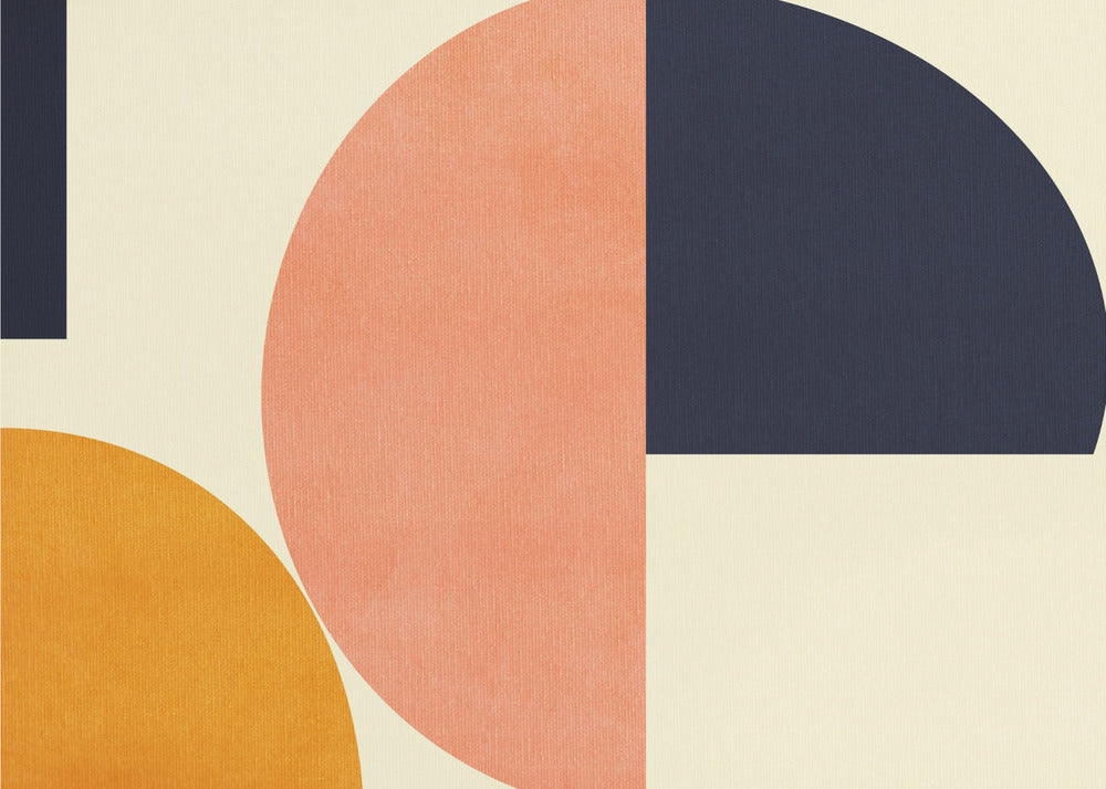 Rainbow Plus Shapes  Blue Mustard2 | Poster