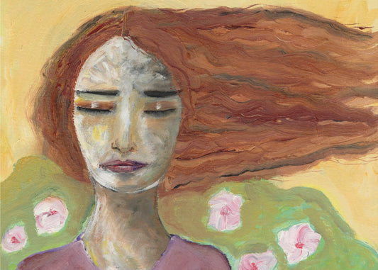 Lady dreaming in the wind. | Poster