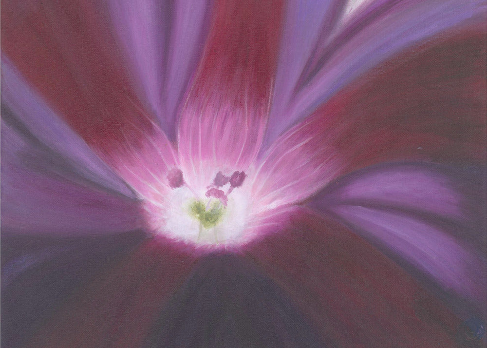 Purple Flower Oil on Canvas | Canvas
