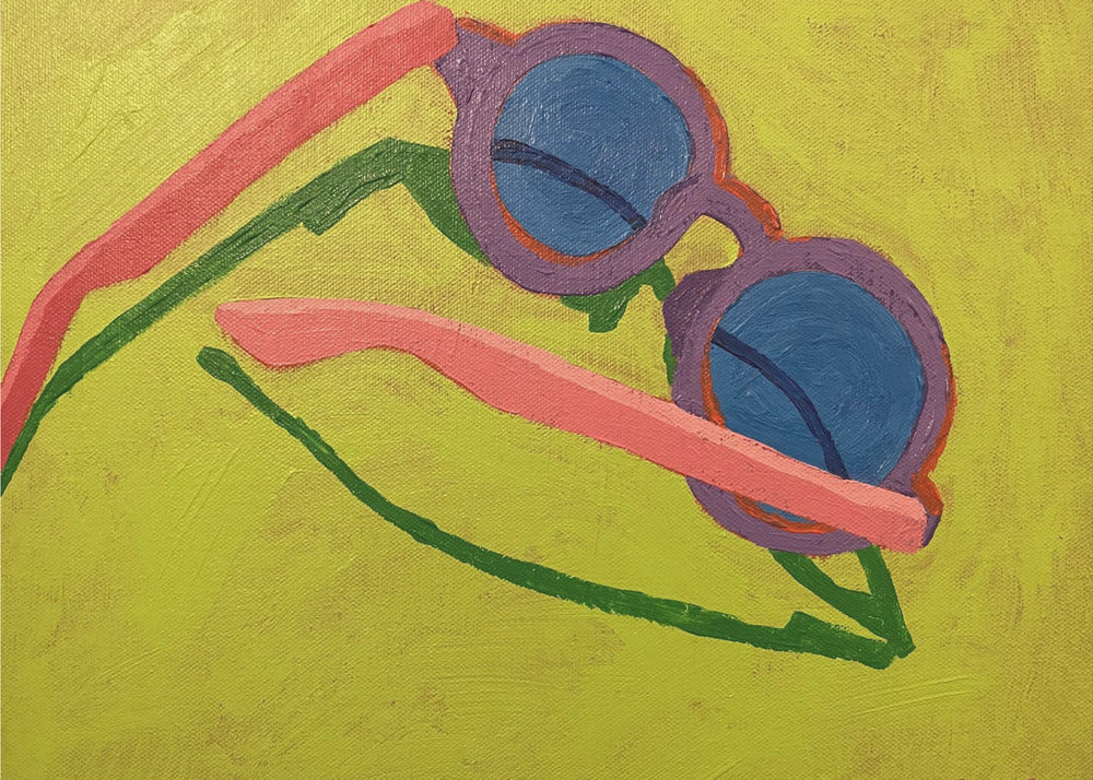 Sunglasses on Yellow Green | Poster
