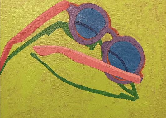 Sunglasses on Yellow Green | Poster