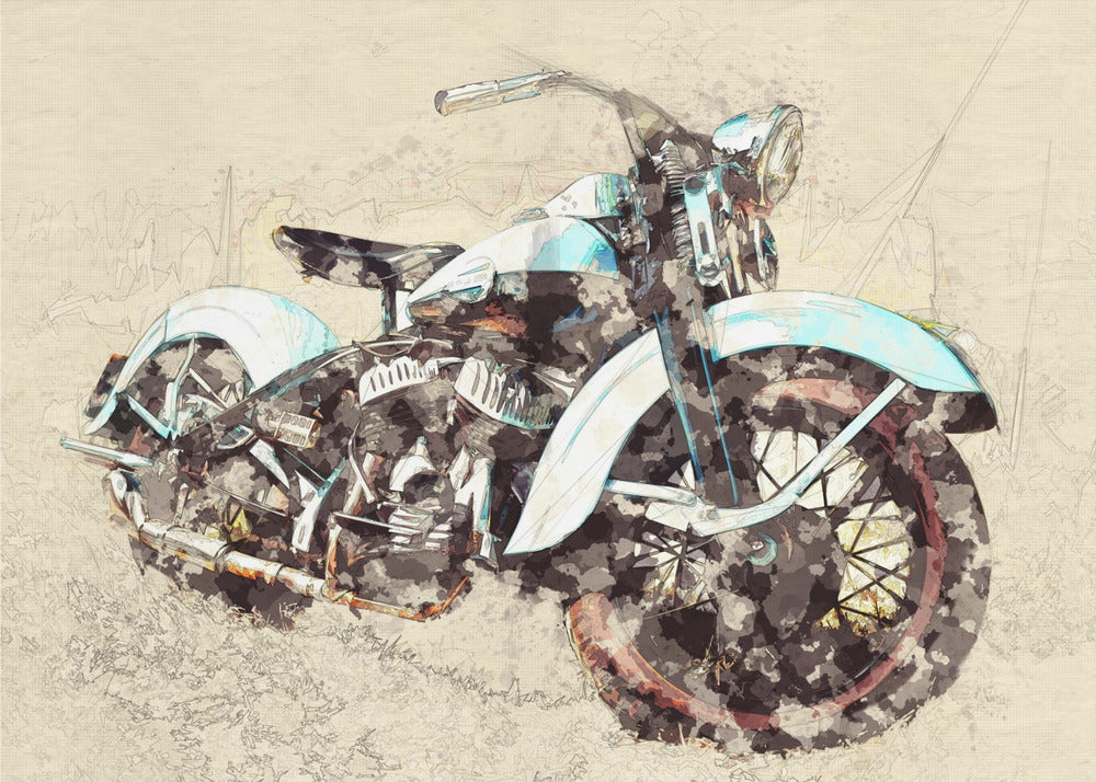 Old Motor Cycle | Canvas