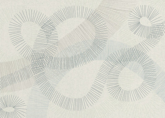 calming essentials Curved Lines blue | Canvas