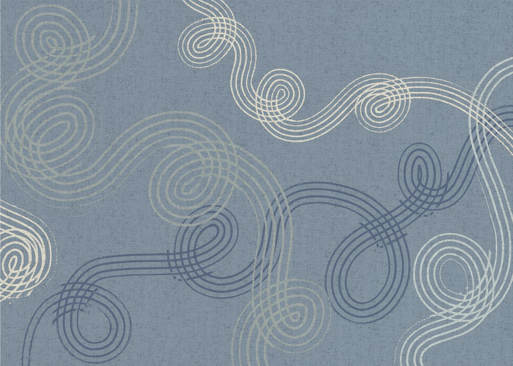 calming essentials loops muted blue | Wallpaper