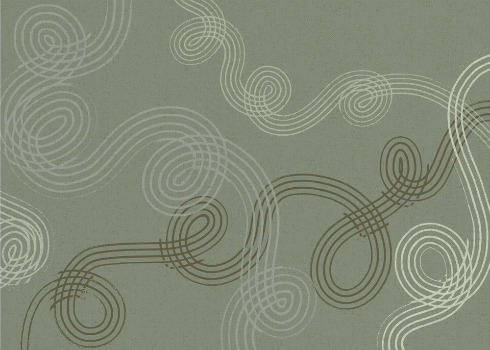 calming essentials loops sage green | Wallpaper