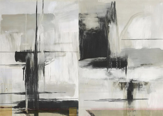 Present Future Black and White Abstract Textures 1 | Canvas