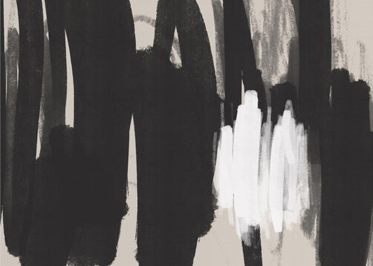 Expressive Black and White Brushstrokes | Poster