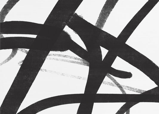 Bold Black Brushstrokes | Wallpaper