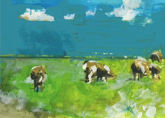 Cows In Landscape Print No 2 | Canvas