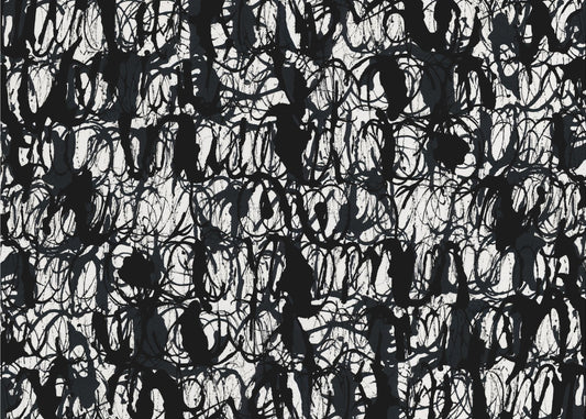 Abstract Ink Swirls Black 2 | Poster