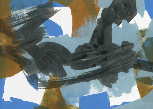 Abstract Blue Dance No 1 | Canvas