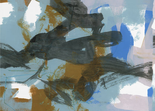 Abstract Blue Dance No 2 | Poster