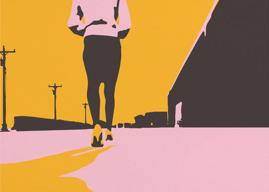 Silhouette of a Woman Walking | Canvas