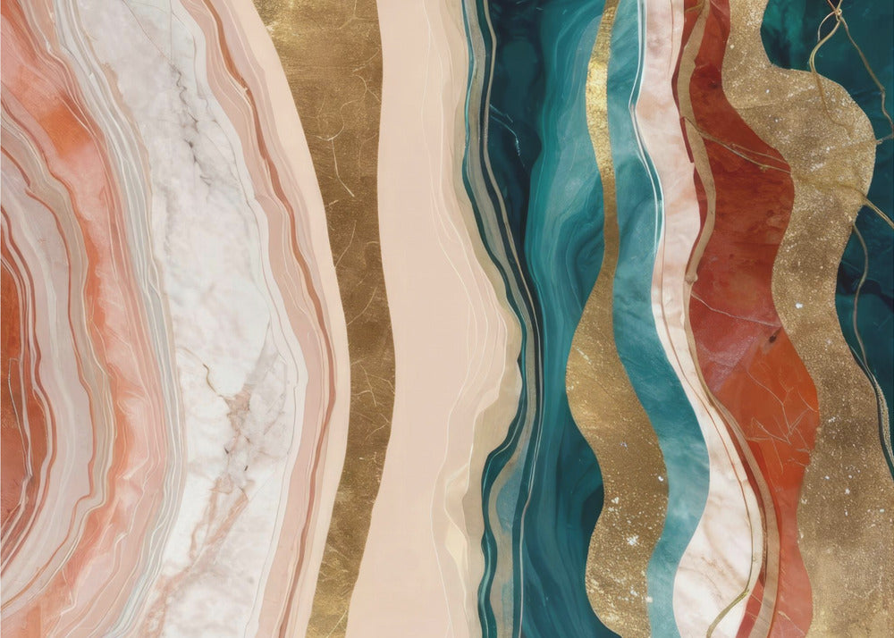 Marble Patterns With Vibrant Earth Tones | Poster