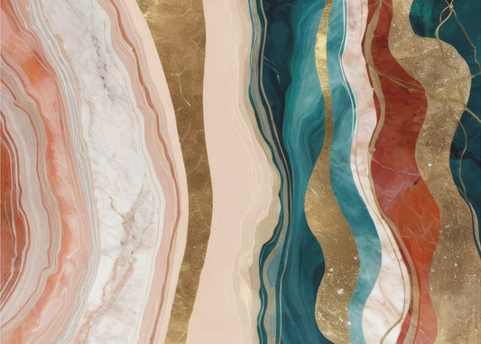 Marble Patterns With Vibrant Earth Tones | Canvas