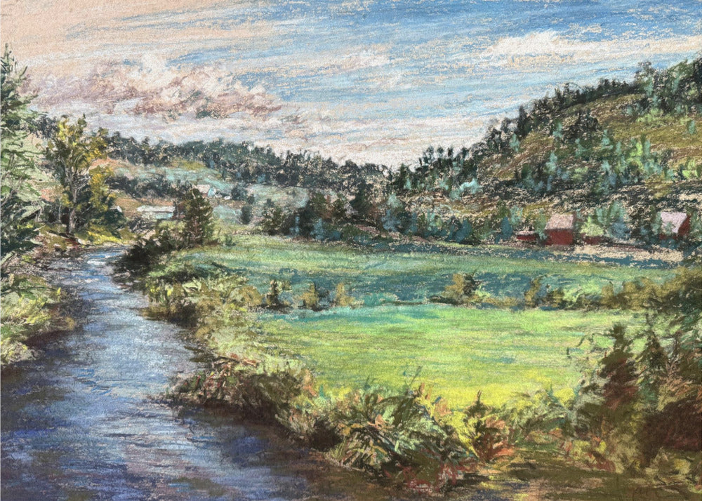 Serene River Valley | Canvas