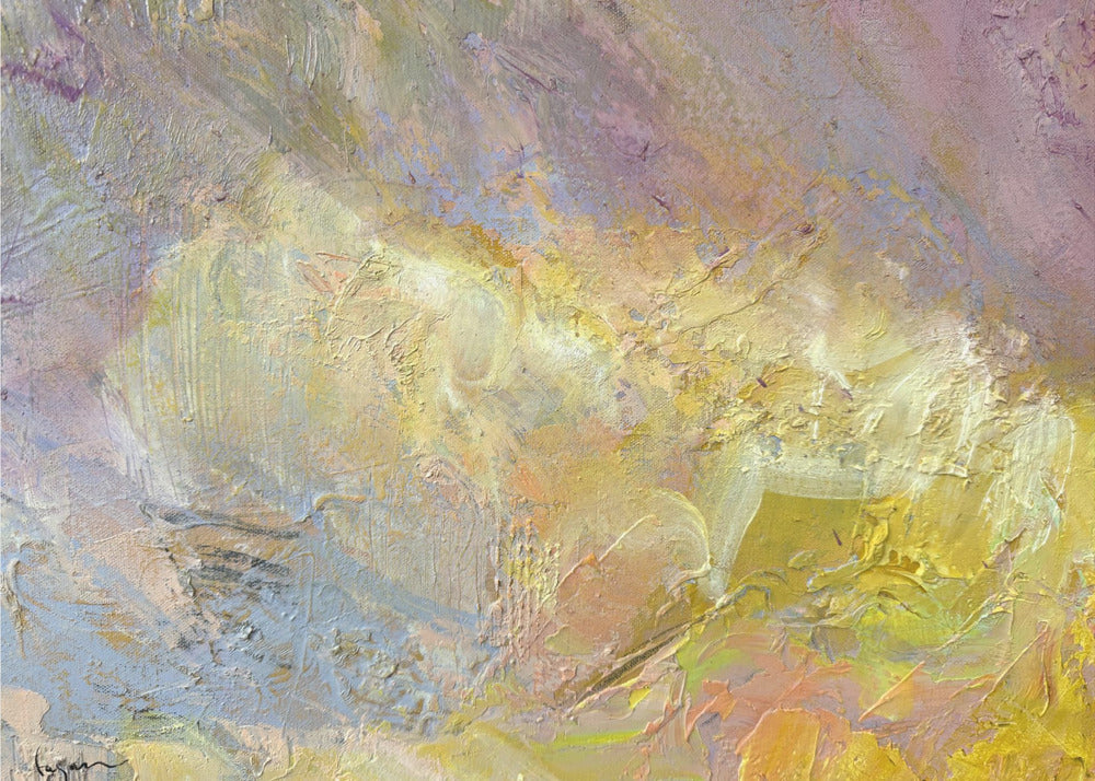 Soaring Golden Abstract | Canvas