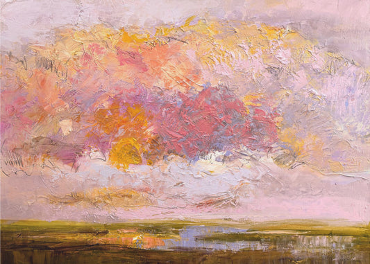 Vibrant Pink Horizon | Canvas