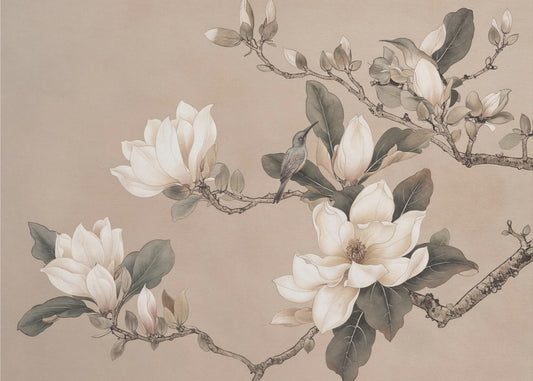 Chinoiserie Magnolia Bird 001 | Poster