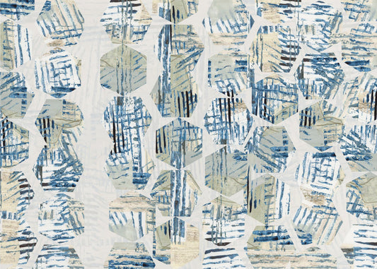 Cornish Blue Hexagons 5 | Poster