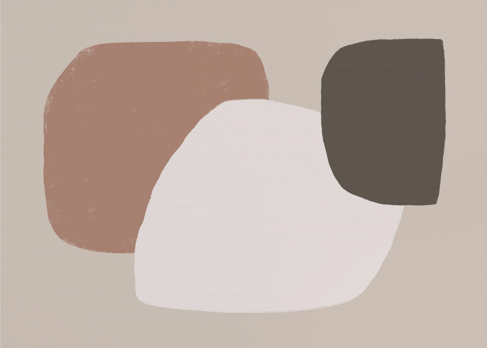 Geometric Shapes in Brown White and Black | Wallpaper