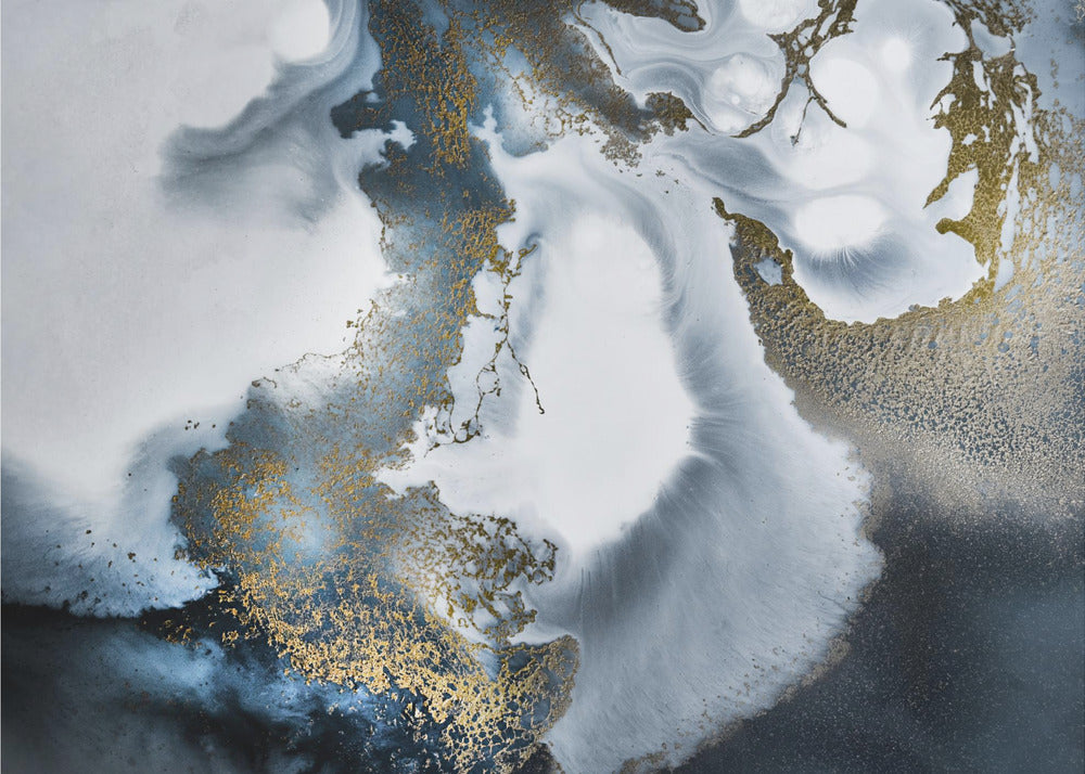 Black White and Gold &quot;Midnight Motion&quot; | Canvas