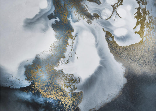 Black White and Gold &quot;Midnight Motion&quot; | Canvas