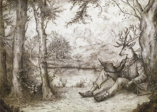 READING UNDER A TREE | Poster