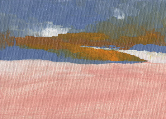 Blush Pink, Blue and Brown | Poster