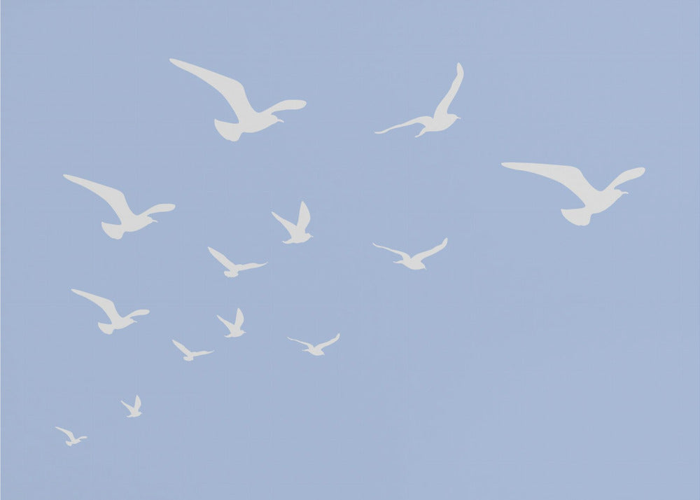 Seagulls Blue Background | Canvas
