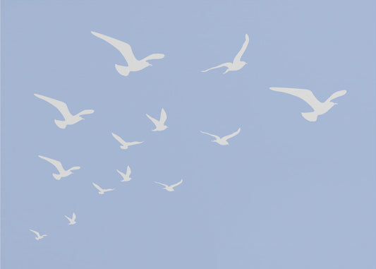 Seagulls Blue Background | Canvas