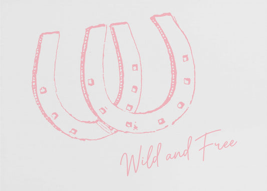 Horseshoe Wild and Free Pink | Poster