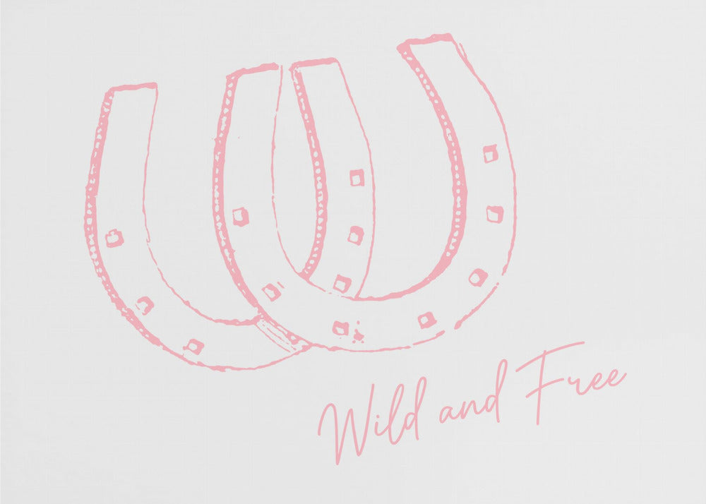 Horseshoe Wild and Free Pink | Canvas