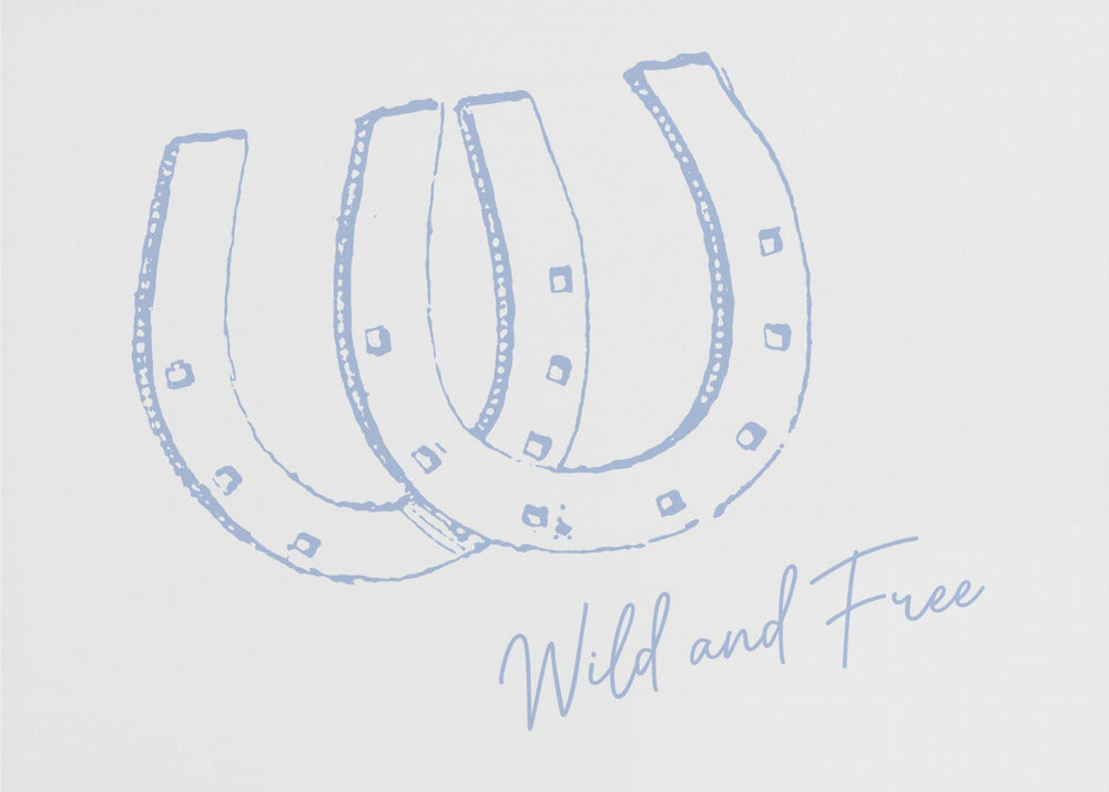 Horseshoe Wild and Free Blue | Poster