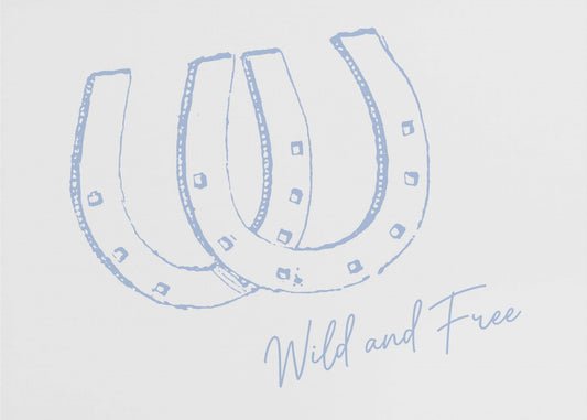 Horseshoe Wild and Free Blue | Poster