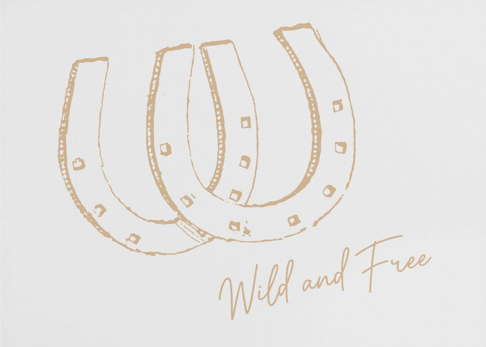 Horseshoe Wild and Free Neutral | Canvas