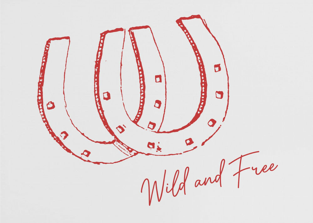 Horseshoe Wild and Free Red | Poster