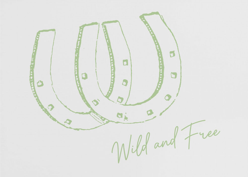 Horseshoe Wild and Free Sage Green | Canvas