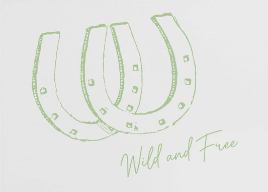 Horseshoe Wild and Free Sage Green | Canvas
