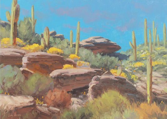 Desert Blooming Scene | Canvas